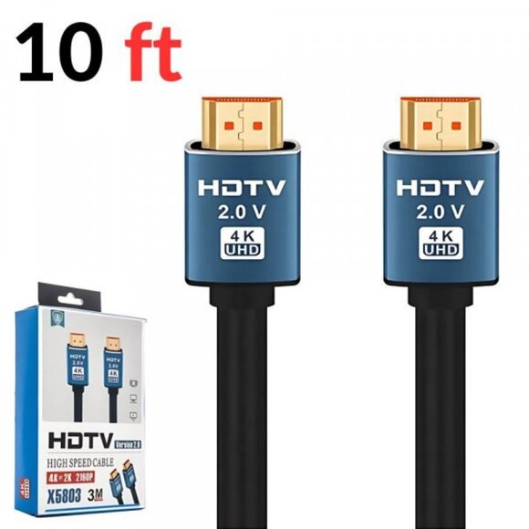 10 Feet Premium High-Speed 4K, 2160p Resolution Strong and Durable HDMI Cable - Picture 1 of 1